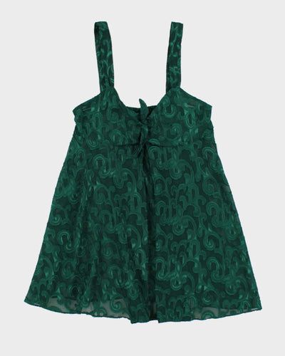 Vintage 90s Jessica Green Slip Dress - S