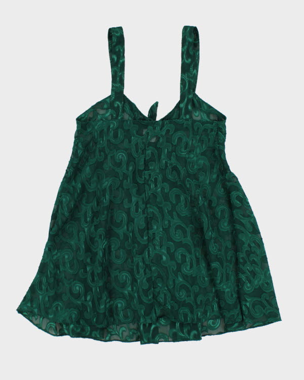 Vintage 90s Jessica Green Slip Dress - S