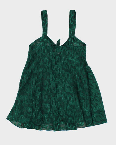Vintage 90s Jessica Green Slip Dress - S