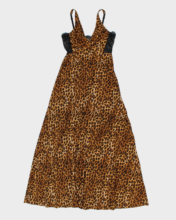 Y2k 00s La Vie En Rose Leopard Slip Dress - M