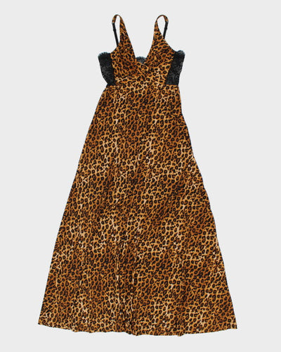 Y2k 00s La Vie En Rose Leopard Slip Dress - M