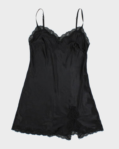 Y2k 00s Victoria's Secret Black Slip Dress - S