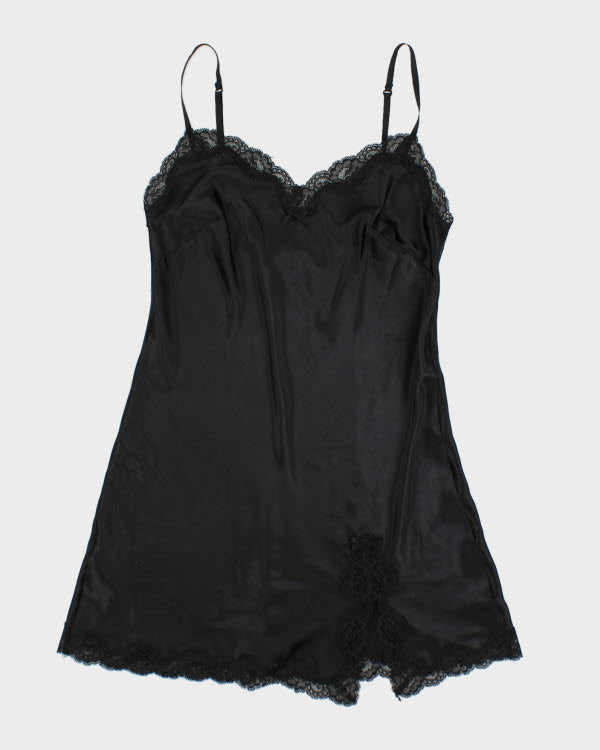 Y2k 00s Victoria's Secret Black Slip Dress - S