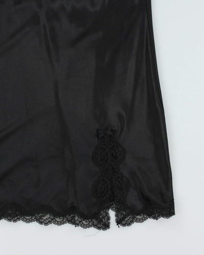 Y2k 00s Victoria's Secret Black Slip Dress - S