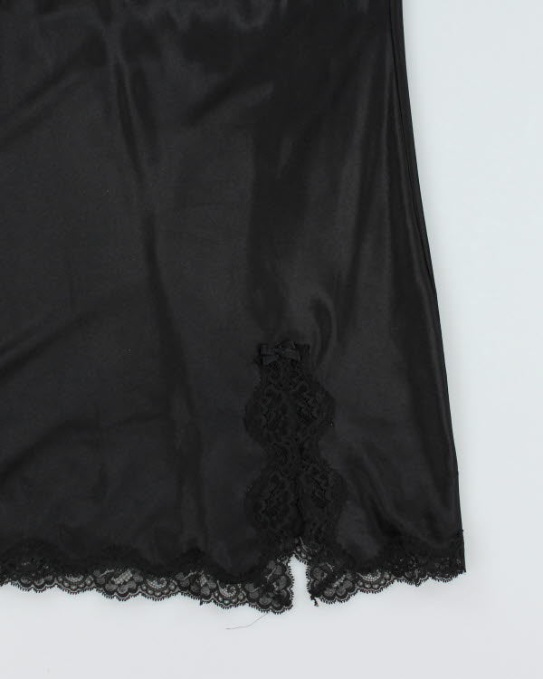 Y2k 00s Victoria's Secret Black Slip Dress - S