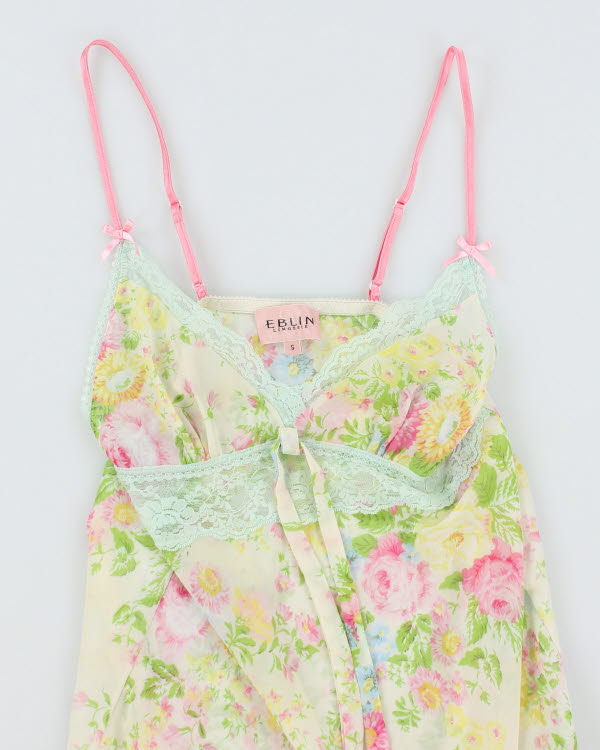 Y2k 00s Eblin Lingerie Mesh Floral dress - S