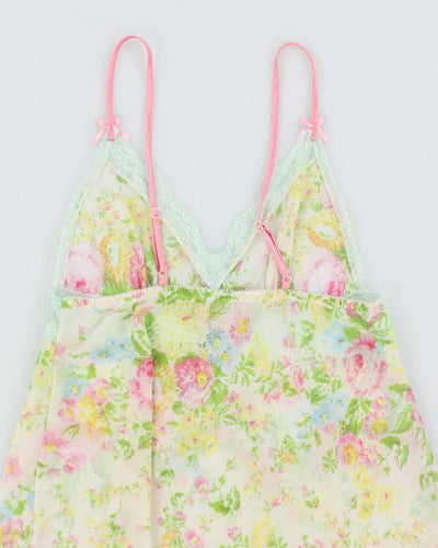 Y2k 00s Eblin Lingerie Mesh Floral dress - S