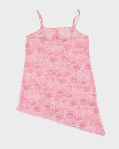 Vintage 90s La Vie En Rose Mesh Slip Dress - M