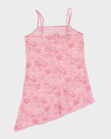 Vintage 90s La Vie En Rose Mesh Slip Dress - M