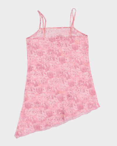 Vintage 90s La Vie En Rose Mesh Slip Dress - M