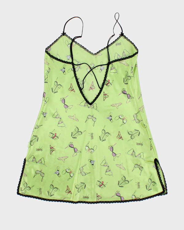 Y2k 00s La Senza Green Slip Dress - M