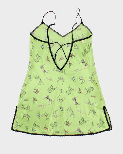 Y2k 00s La Senza Green Slip Dress - M