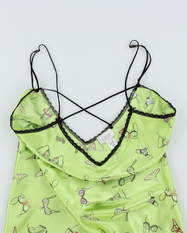Y2k 00s La Senza Green Slip Dress - M