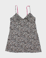 Y2k 00s Victoria's Secret Leopard Print Slip Dress - M
