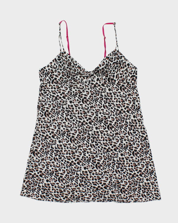 Y2k 00s Victoria's Secret Leopard Print Slip Dress - M
