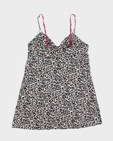 Y2k 00s Victoria's Secret Leopard Print Slip Dress - M