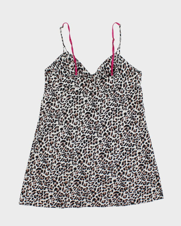 Y2k 00s Victoria's Secret Leopard Print Slip Dress - M