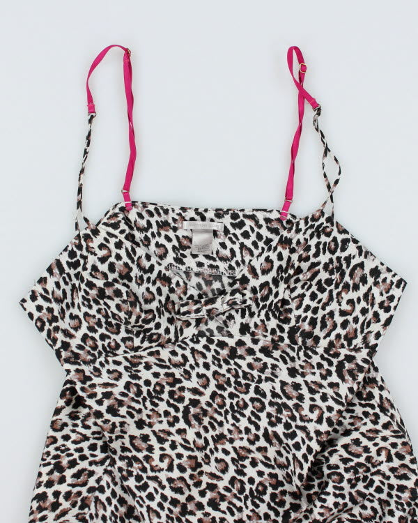 Y2k 00s Victoria's Secret Leopard Print Slip Dress - M