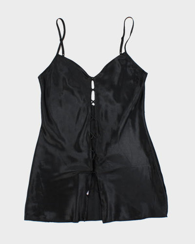 Y2K 00s La Senza Lace-up Slip - S