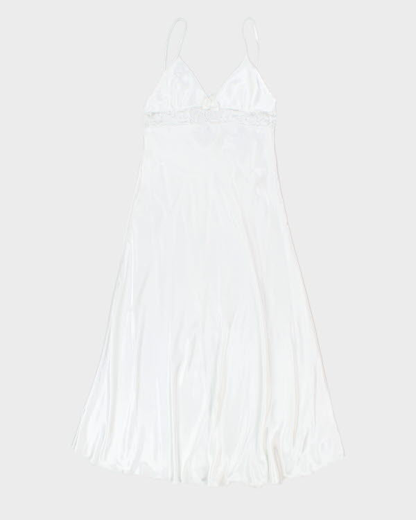 Vintage Y2k 00s White Slip Dress - S