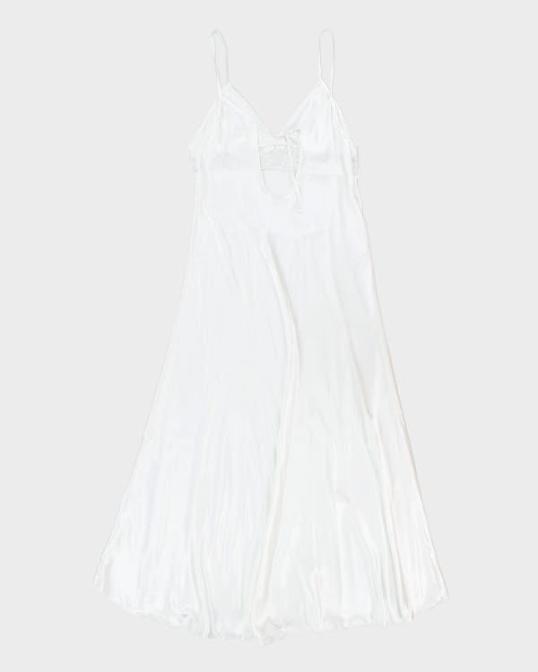 Vintage Y2k 00s White Slip Dress - S