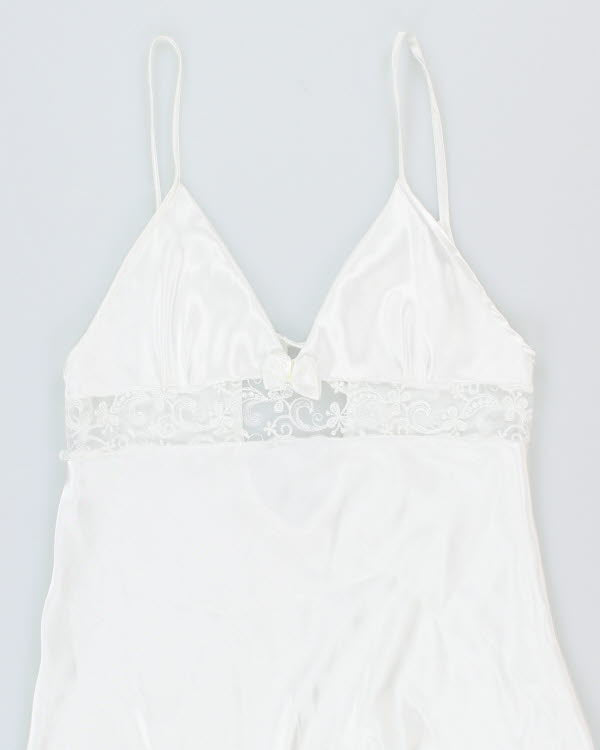 Vintage Y2k 00s White Slip Dress - S