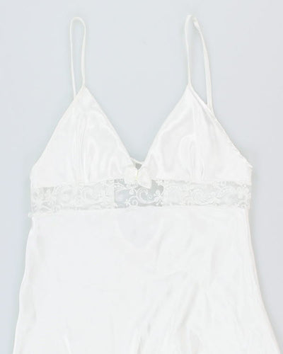 Vintage Y2k 00s White Slip Dress - S