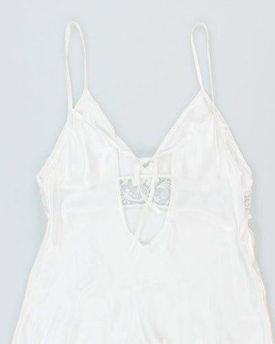Vintage Y2k 00s White Slip Dress - S