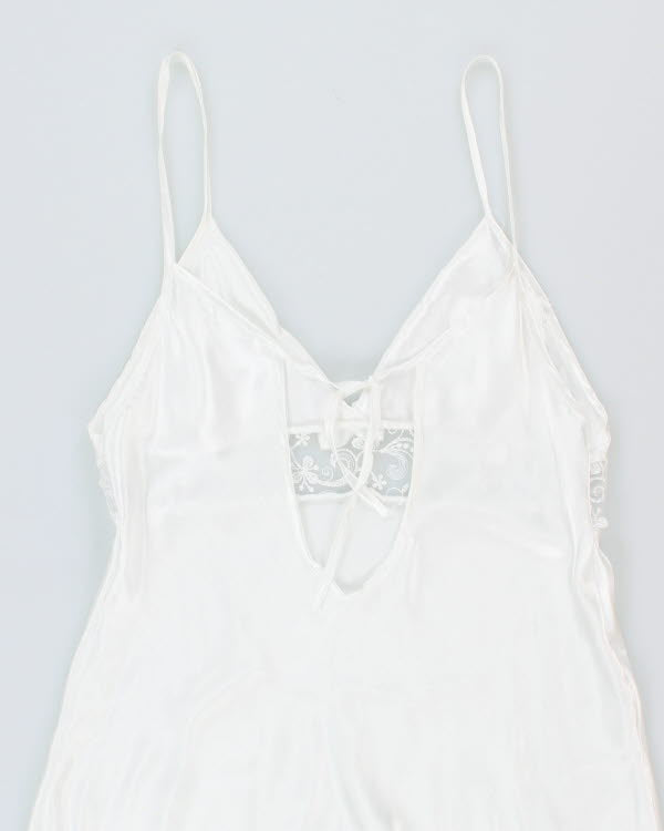 Vintage Y2k 00s White Slip Dress - S