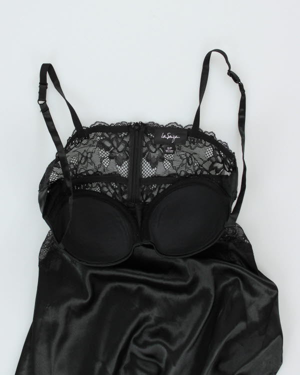Y2k 00s La Senza Black Slip Dress - S