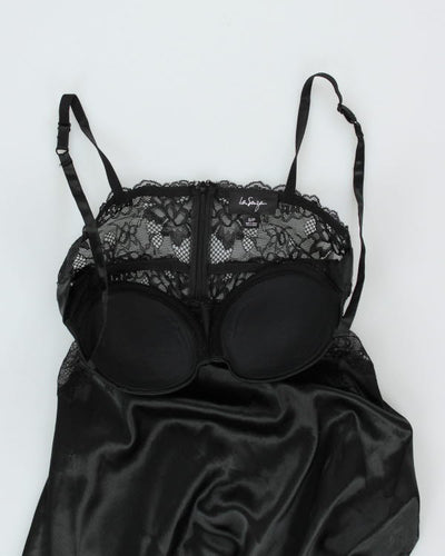 Y2k 00s La Senza Black Slip Dress - S