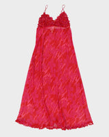 Y2k 00s La Senza Floral Mesh Slip - M