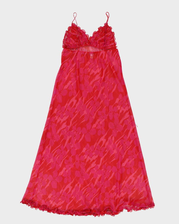 Y2k 00s La Senza Floral Mesh Slip - M