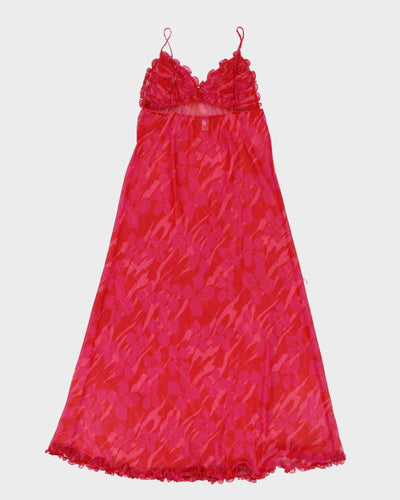 Y2k 00s La Senza Floral Mesh Slip - M