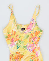 Y2k 00s Chair Yellow Floral Bubble Dress - S
