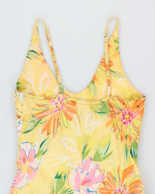 Y2k 00s Chair Yellow Floral Bubble Dress - S