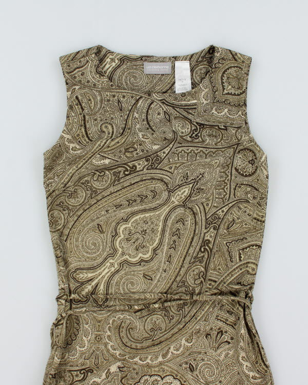 Y2k 00s Liz Claiborne Paisley Pattern Dress - S