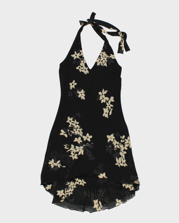Vintage 90s Liz Minelli Halter Floral Dress - M