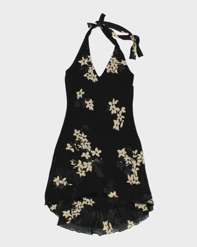 Vintage 90s Liz Minelli Halter Floral Dress - M