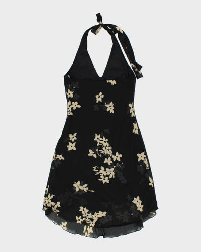Vintage 90s Liz Minelli Halter Floral Dress - M