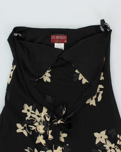 Vintage 90s Liz Minelli Halter Floral Dress - M