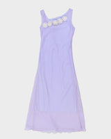 Vintage 90s Purple Handmade Dress - XS