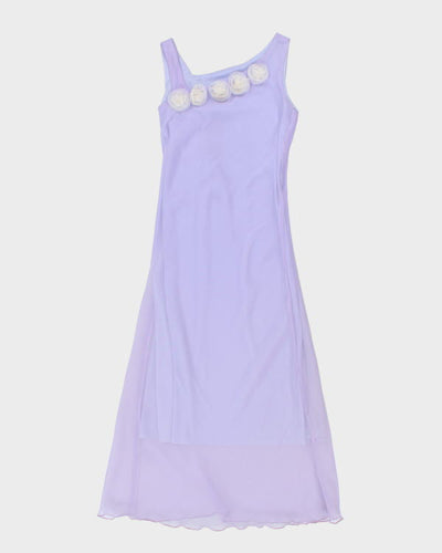 Vintage 90s Purple Handmade Dress - XS