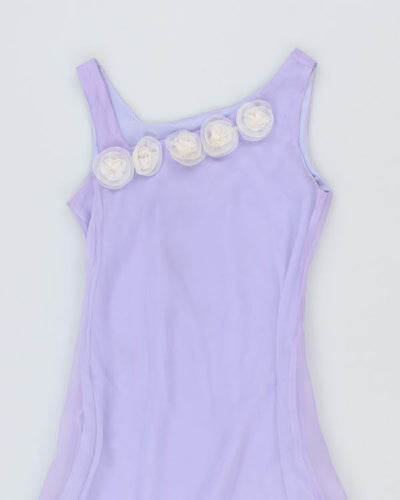Vintage 90s Purple Handmade Dress - XS
