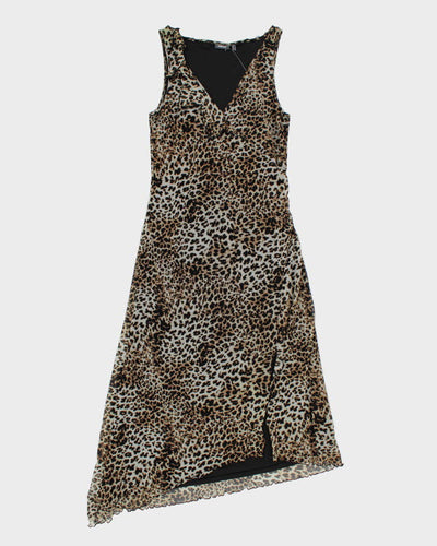 Y2k 00s Mexx Leopard Print Dress - L
