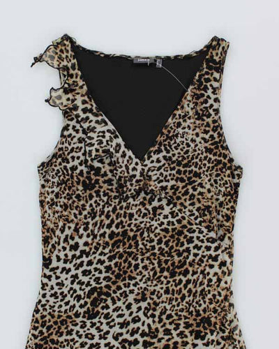 Y2k 00s Mexx Leopard Print Dress - L