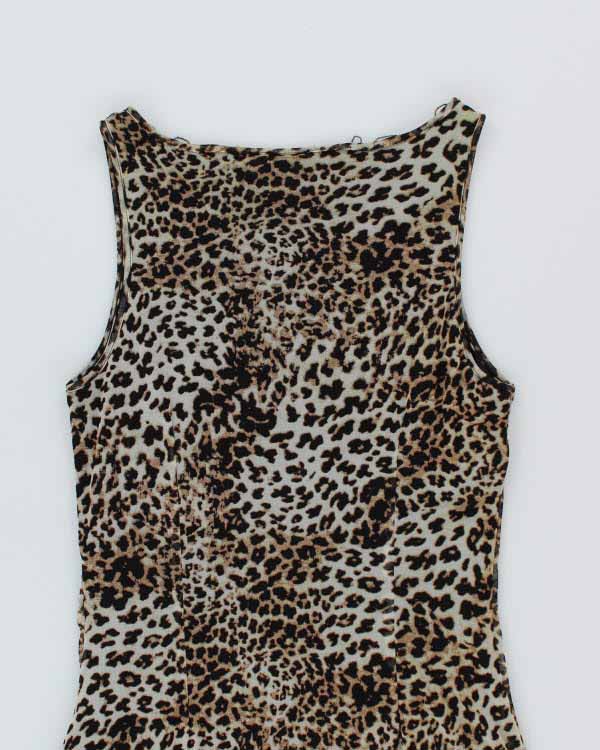 Y2k 00s Mexx Leopard Print Dress - L