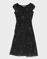 Y2k 00s Smartset Black Floral Dress - S