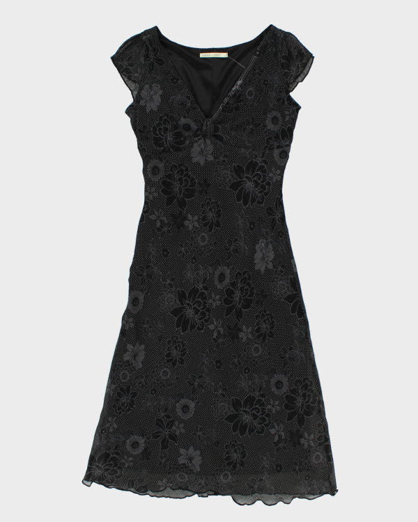 Y2k 00s Smartset Black Floral Dress - S
