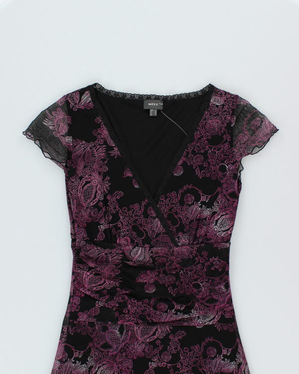 Y2k 00s Mexx Pattern Dress - S